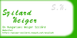 szilard weiger business card