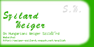 szilard weiger business card
